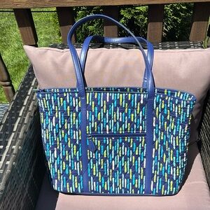 Vera Bradley Catalina Showers Faux Leather Trim Tote Bag. Good condition.